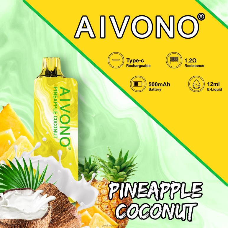 Grosir Vape Pekanbaru FL6F4106 Aivono AIM GUN 7000 kelapa nanas