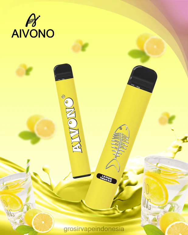 Grosir Liquid Vape FL6F4287 Aivono AIM FISHBONE 600 pasukan lemon