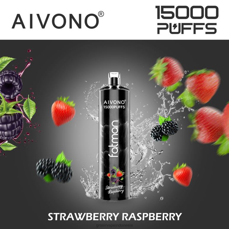 Grosir Vape Jakarta FL6F415 Aivono FATMAN 15000 stroberi raspberi