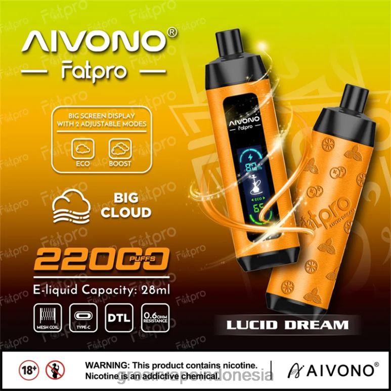 Grosir Liquid Vape FL6F47 Aivono Fatpro 22000 mimpi jernih