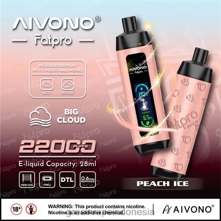 Grosir Vape Jakarta FL6F45 Aivono Fatpro 22000 es persik