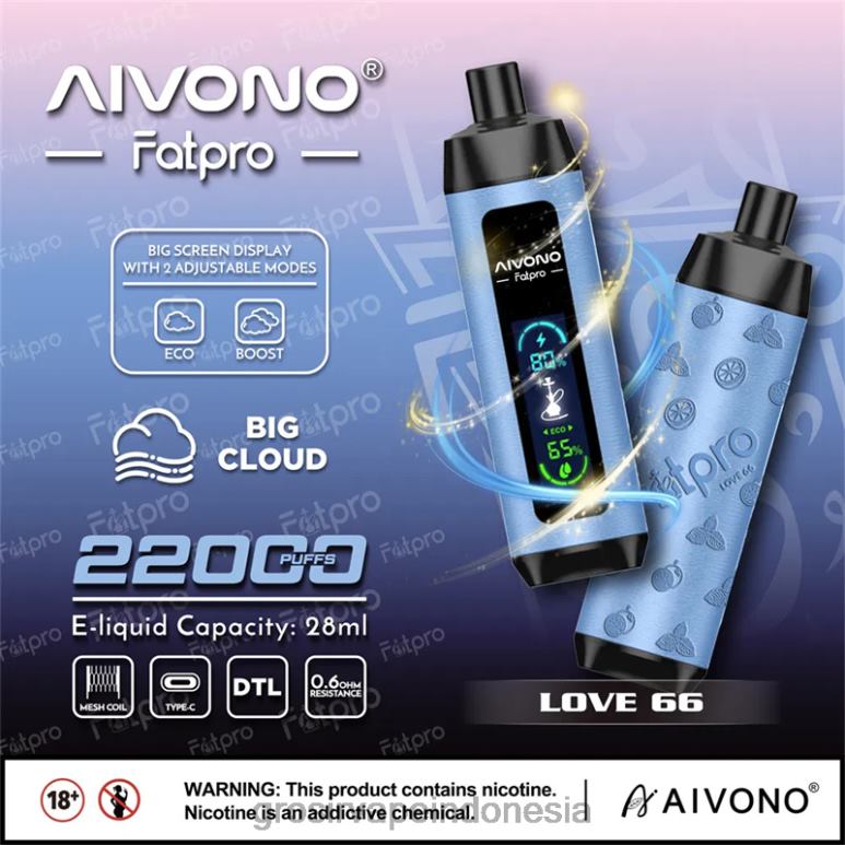 Grosir Vape Pekanbaru FL6F46 Aivono Fatpro 22000 cinta 66