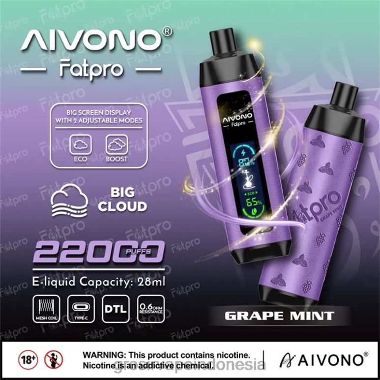 Grosir Vape Termurah FL6F42 Aivono Fatpro 22000 anggur mint