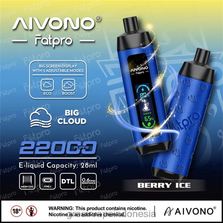 Vape Indonesia Online FL6F410 Aivono Fatpro 22000 es buah beri