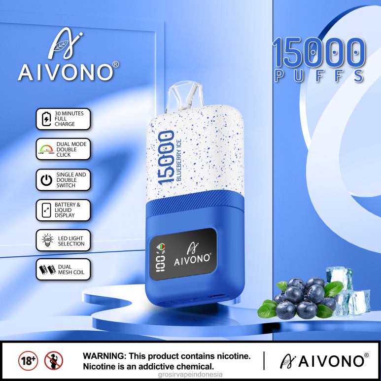 Grosir Vape Sidoarjo FL6F468 Aivono AIM magic 15000 es blueberry