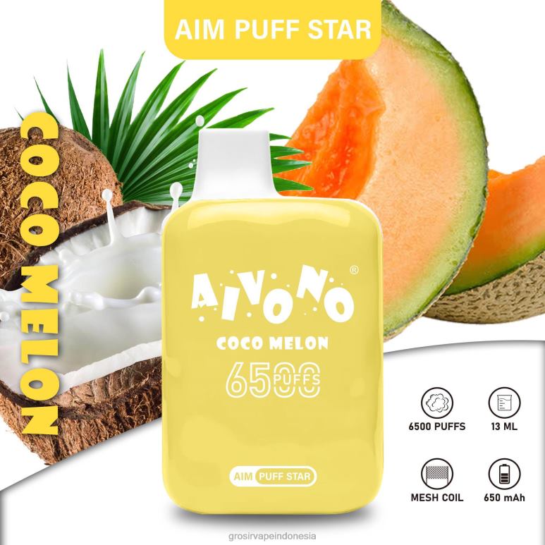 Grosir Liquid Vape FL6F4297 Aivono AIM PUFF STAR 6500 kelapa