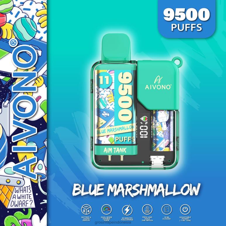 marshmallow biru