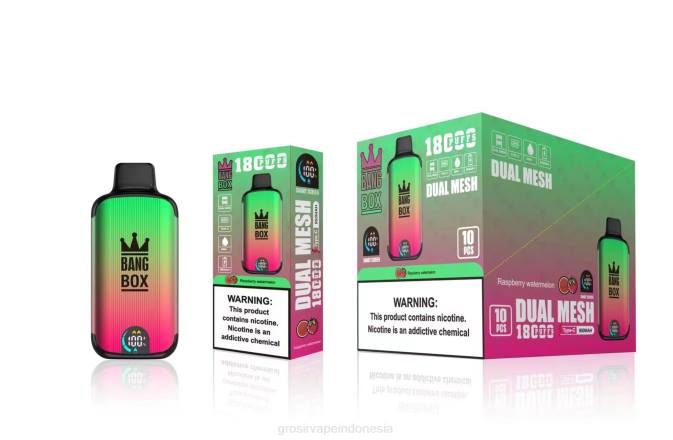 Bang Box 18000 isapan semangka rasberi NHDX97 Vape Indonesia Bandung