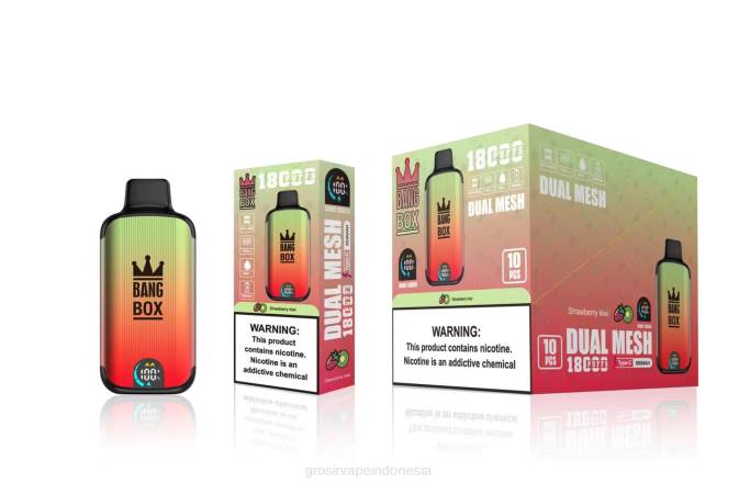 Bang Box 18000 isapan stroberi kiwi NHDX92 Grosir Vape Medan