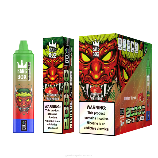 Bang Box 20.000 semangka stroberi NHDX52 Grosir Liquid Vape