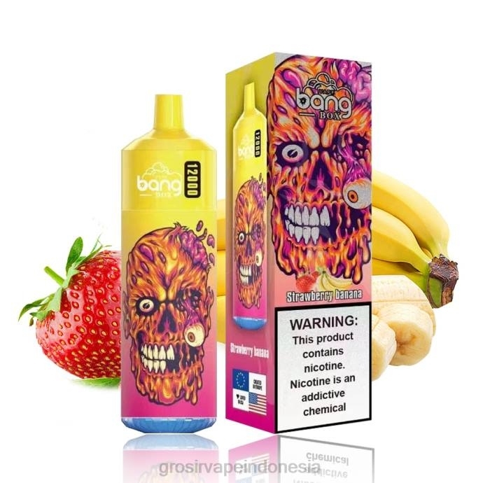 grosir vape medan | 0LVV114 pisang stroberi Bang Box 12000 isapan