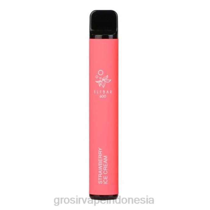 grosir vape medan | 0LVV104 es krim stroberi ELFBAR 600