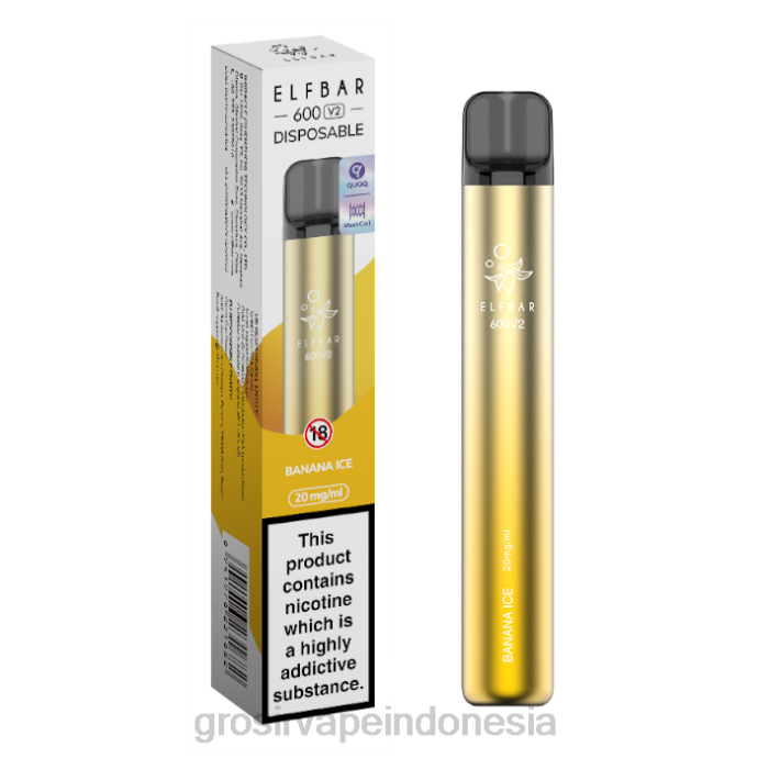 grosir vape termurah | 0LVV272 es pisang ELFBAR 600V2 20mg