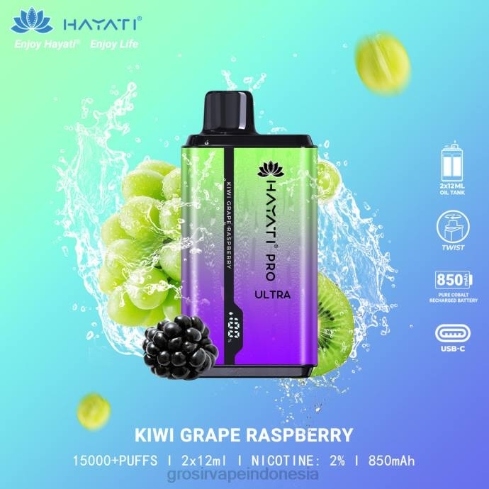 grosir liquid vape | 0LVV207 raspberry anggur kiwi Hayati Pro Ultra