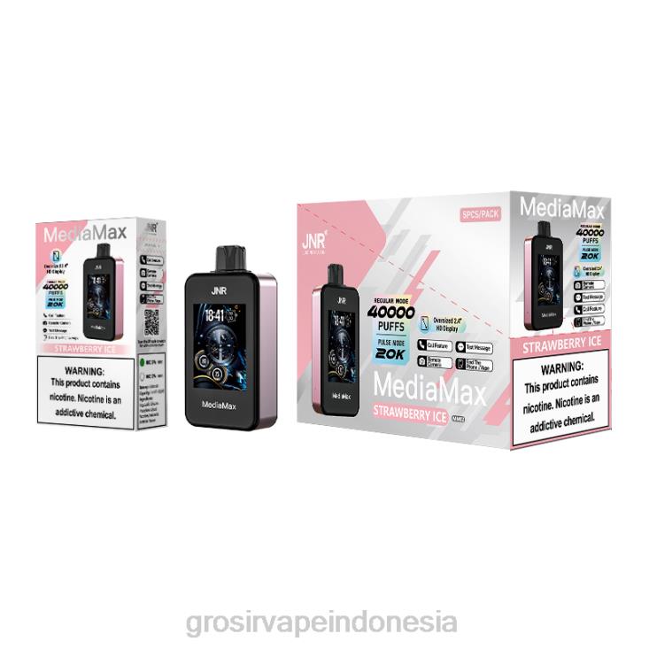 JNR MediaMax 40rb kepulan es stroberi PH20R17 | Grosir Liquid Vape