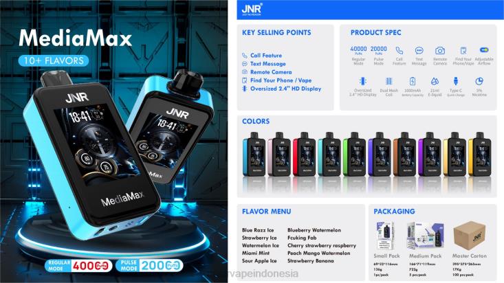 JNR MediaMax 40rb kepulan miami mint PH20R19 | Vape Indonesia Bandung