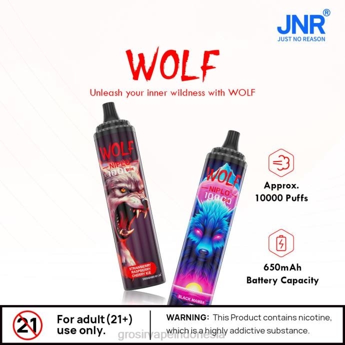 grosir vape Indonesia | 0LVV101 semangka rasberi JNR WOLF NIPLO