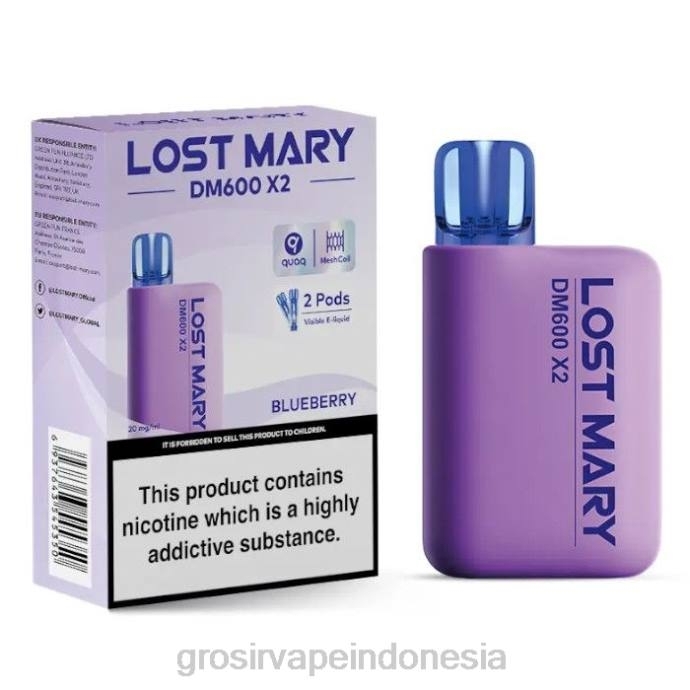 grosir liquid vape | 0LVV467 blueberry LOST MARY DM600 X2