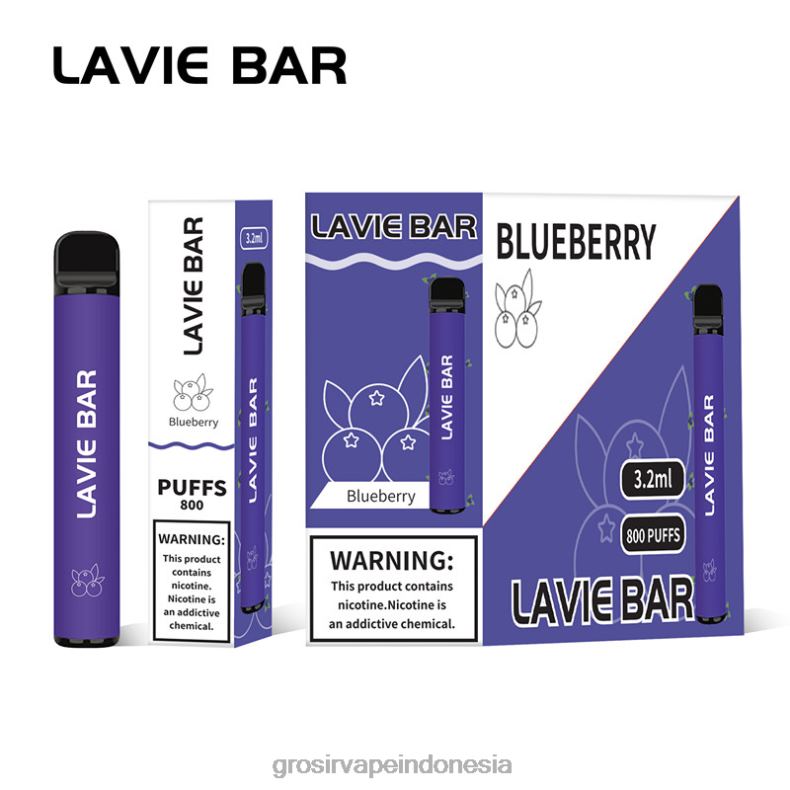 Vape Indonesia Online 228H8310 LAVIE BAR 800 isapan es blueberry