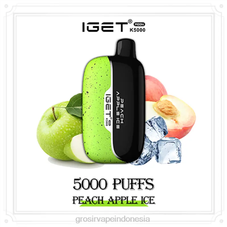 Grosir Liquid Vape 4B047 IGET Moon k5000 es apel persik