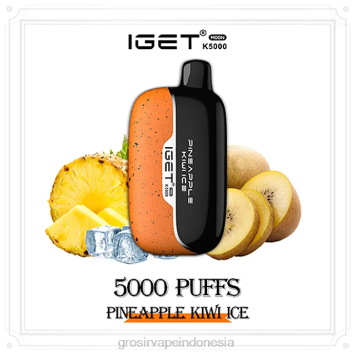 Grosir Vape Medan 4B0414 IGET Moon k5000 es nanas kiwi