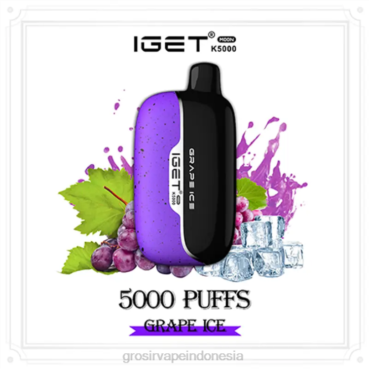 Grosir Vape Medan 4B044 IGET Moon k5000 es anggur