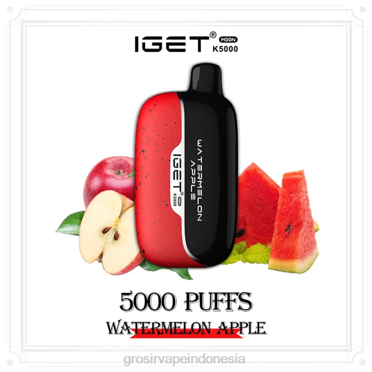 Grosir Vape Pekanbaru 4B046 IGET Moon k5000 apel semangka