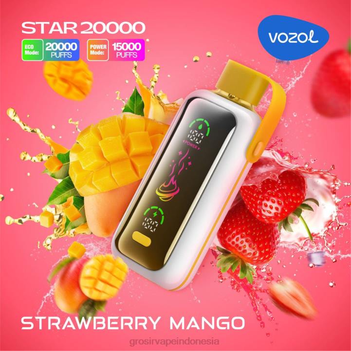 VOZOL STAR 20.000 mangga stroberi 32NB1 Grosir Vape Indonesia