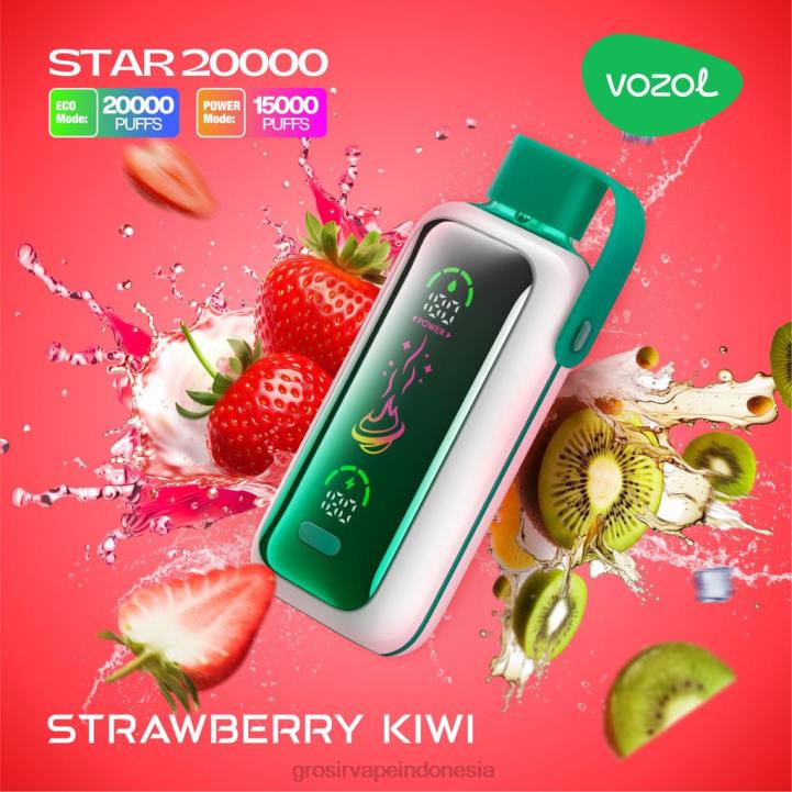 VOZOL STAR 20.000 stroberi kiwi 32NB20 Vape Indonesia Online